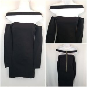 Windsor Bandage Off Shoulder Long Sleeve Dress